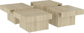 vidaXL Τραπεζάκι Σαλονιού Sonoma Δρυς 90x90x28 εκ. Μοριοσανίδα