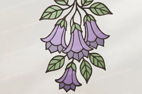 Σετ των 2 Intra απο ξύλο plywood 3mm-4mm πάχος – Μωβ Bellflower Suncatcher Δίασταση 20x20 cm INTRAFABR-125248130