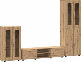 vidaXL Σετ επίπλου τηλεόρασης FLORIN 3 pcs Artisan Oak