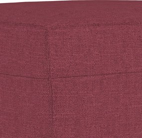 vidaXL Πολυθρόνες Σετ 3 Τεμαχίων Μπορντό από Ύφασμα με Μαξιλάρια