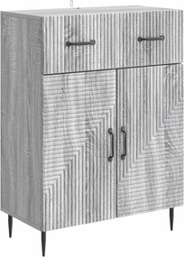 vidaXL Πλαϊνό γραφείο Γκρι Sonoma 66 x 34,5 x 89,5 εκ