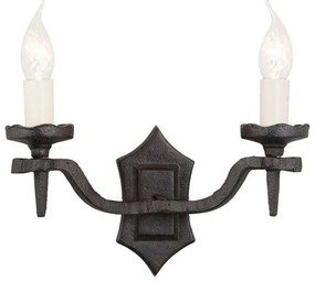 Απλίκα Φωτιστικό Τοίχου 2xE14 Μαύρο  Χειροποίητο16cm  Rectory RY2B-BLACK Elstead Lighting-RY2B-BLACK-Μαύρο RY2B-BLACK