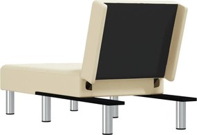 vidaXL Ανάκλιντρο Κρεμ από Συνθετικό Δέρμα