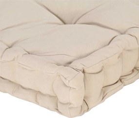 vidaXL Μαξιλάρα Δαπέδου / Παλέτας Μπεζ 120 x 80 x 10 εκ. Βαμβακερή