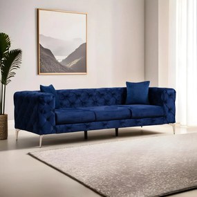 Καναπές Chesterfield 3θέσιος Como 237x90x70εκ - Navy Blue