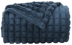 vidaXL Κουβέρτα Σκούρο μπλε 200 x 150 cm Μαλλί