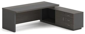 VIP Γραφείο Δεξιά Γωνία, Απόχρωση Grey Walnut