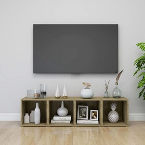vidaXL Έπιπλα Τηλεόρασης 2 τεμ. Sonoma Δρυς 37x35x37 εκ. Επεξ. Ξύλο