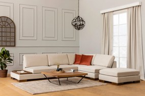 Γωνιακός Καναπές με Δεξιά Γωνία Μπεζ CEDOL 313x193x80
