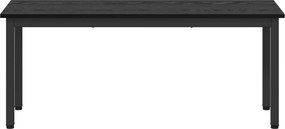 vidaXL παγκάκι Μαύρη Οξυά 110 x 35 x 45 cm Επεξεργασμένο ξύλο