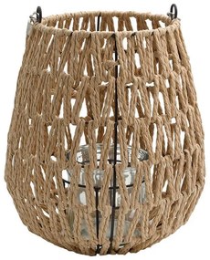 Ψάθινο Φανάρι Umeko FL012 Fylliana Φυσικό χρώμα 24x27εκ. 24x24x27 εκ.