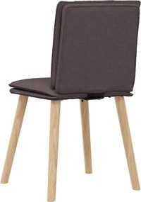 vidaXL Καρέκλες Τραπεζαρίας 4 τεμ. Σκούρο Καφέ Υφασμάτινες