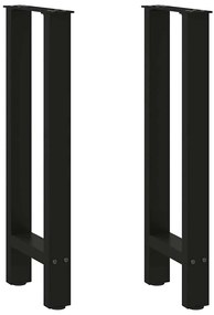 vidaXL Πόδια Κονσόλας 2 τεμ. Μαύρα 38x(72-73) εκ. Ατσάλι