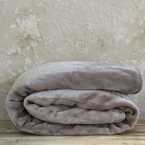 Κουβέρτα Βελουτέ King Size (240x260) Nima Coperta Cigar Beige