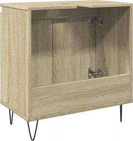 vidaXL Ντουλάπι Μπάνιου Sonoma Δρυς 58 x 33 x 60 εκ. από Επεξεργ. Ξύλο