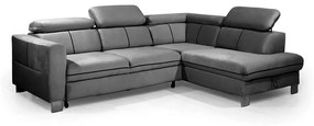 Γωνιακός καναπές κρεβάτι Ferdy με αποθηκευτικό χώρο, σκούρο γκρι 255x191x83cm Δεξιά γωνία – BEL-TED-05
