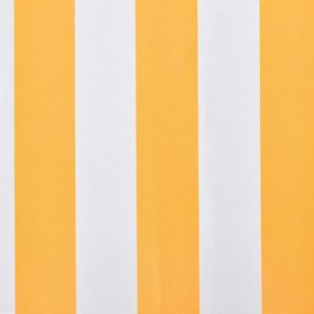 vidaXL Ανταλλακτικό Ύφασμα Τέντας Κίτρινο και Λευκό 430x295 εκ. Πολυεστέρας