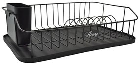 Πιατοθήκη Μεταλλική Σε Μαύρο Χρώμα 43x29x12.5cm Home