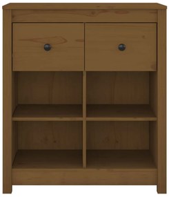 vidaXL Ντουλάπι Καφέ Μελί 70 x 35 x 80 εκ. από Μασίφ Ξύλο Πεύκου