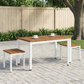 vidaXL Τραπεζάκι σαλονιού Φυσικό και Λευκό 50 x 100,5 x 45 εκ.