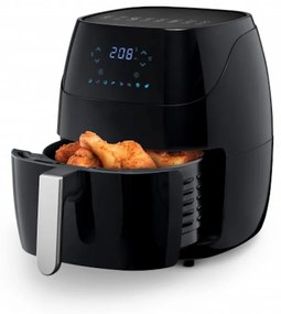 Φριτέζα Αέρος AirFryer Oliver Voltz OV51980Q, Wi-Fi, 1500W, 5 λίτρα, 8 προγράμματα, Χρησιμοποιεί ζεστό αέρα, Χρονοδιακόπτης, Μαύρο