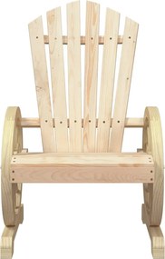 vidaXL Καρέκλες Κήπου Adirondack 4 τεμ. από Μασίφ Ξύλο Ελάτης