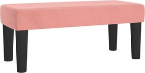 vidaXL Κρεβάτι Boxspring με Στρώμα Ροζ 90x200 εκ. Βελούδινο