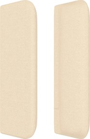 vidaXL Κρεβάτι Boxspring με Στρώμα Κρεμ 90x190 εκ.Υφασμάτινο