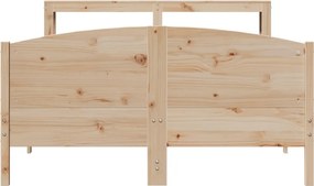 vidaXL Σκελετός Κρεβατιού Χωρίς Στρώμα 150x200 εκ Μασίφ Ξύλο Πεύκου