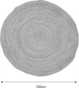 Χαλί Solon Inart μπεζ γιούτα 100x100x1εκ 100x1x100 εκ.