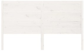 vidaXL Κεφαλάρι Κρεβατιού Λευκό 156 x 4 x 100 εκ. Μασίφ Ξύλο Πεύκου