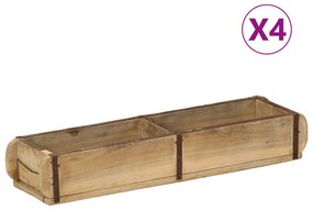 vidaXL Δίσκοι 4 τεμ 60,5x15x9 cm Στραβωμένο Ξύλο
