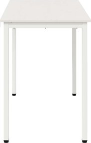 vidaXL Τραπεζαρία Λευκό 110 x 55 x 75 cm Στερεά ξυλεία πεύκου