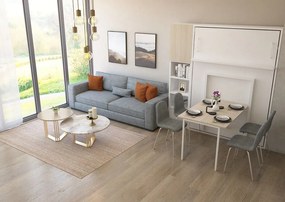 Κρεβάτι Τοίχου με Τραπέζι Smart 140x190cm