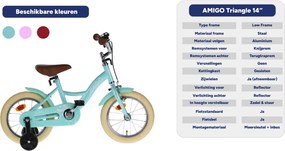 Triangle 14 Inch 23 cm Junior Coaster Brake Turquoise