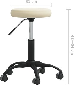 vidaXL Καρέκλα Τραπεζαρίας Κρεμ Βελούδινη