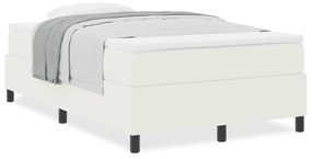 vidaXL Κρεβάτι με Στρώμα Κρέμ - 120 x 200 εκ, Βελουτέ Ύφασμα