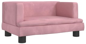 vidaXL Κρεβάτι Σκύλου Ροζ 60 x 40 x 30 εκ. Βελούδινο