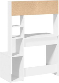 Γραφείο vidaXL με ράφια Λευκό 100x45x140 cm Κατασκευασμένο ξύλο