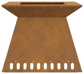 vidaXL Φωτιά Πυρήνα 60x60x50 εκ Καιρικά Ανθεκτικός Χάλυβας