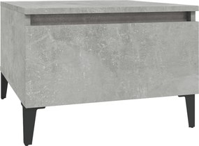 vidaXL Τραπέζια Βοηθητικά 2 τεμ. Γκρι Σκυροδ. 50x46x35 εκ. Επεξ. Ξύλο