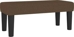vidaXL Κρεβάτι Boxspring με Στρώμα Σκούρο Καφέ 90x200 εκ. Υφασμάτινο