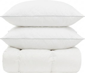 vidaXL Σετ πάπλωμα 90% χήνας FULDA 3 τμχ. 135 x 220 εκ. Χειμώνας Λευκό