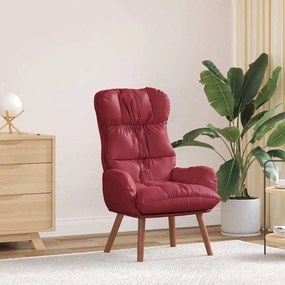 vidaXL Πολυθρόνα Κόκκινο 69 x 74 x 93 εκ. Δερματίνη