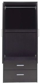 Ντουλάπα ρούχων δίφυλλη OLYMPUS pakoworld χρώμα wenge 81x57x183εκ
