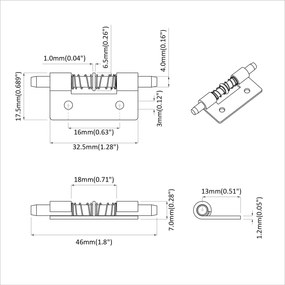 vidaXL Κλείστρο 12 τμχ. Ασημί 46 x 17 x 1,2 mm Ατσάλι