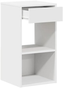 vidaXL Κομοδίνα με συρτάρι 2 τεμάχια Λευκό 35x34x66,5 cm