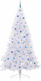 vidaXL Τεχνητό Χριστουγεννιάτικο Δέντρο Λευκό 240 cm PVC και Ατσάλι