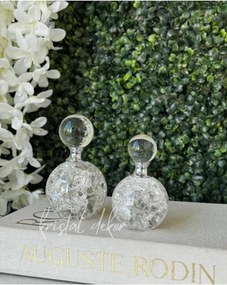 Stewehome Σετ 2 τεμαχίων διακοσμητικά μπουκάλια αρωμάτων από γυαλί 5x9 cm
