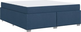 vidaXL Σκελετός Κρεβατιού με στρώμα Μπλε 180 x 200 cm ύφασμα
